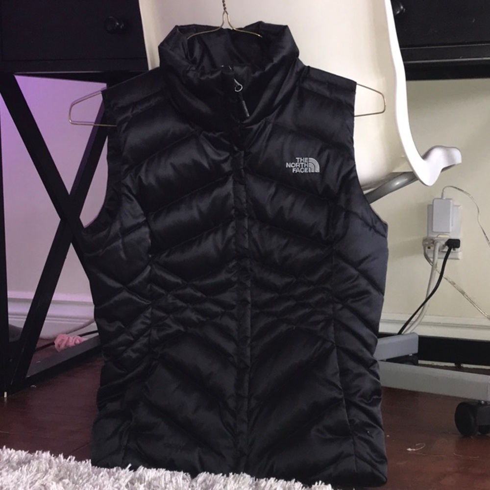 The North Face black puffy vest